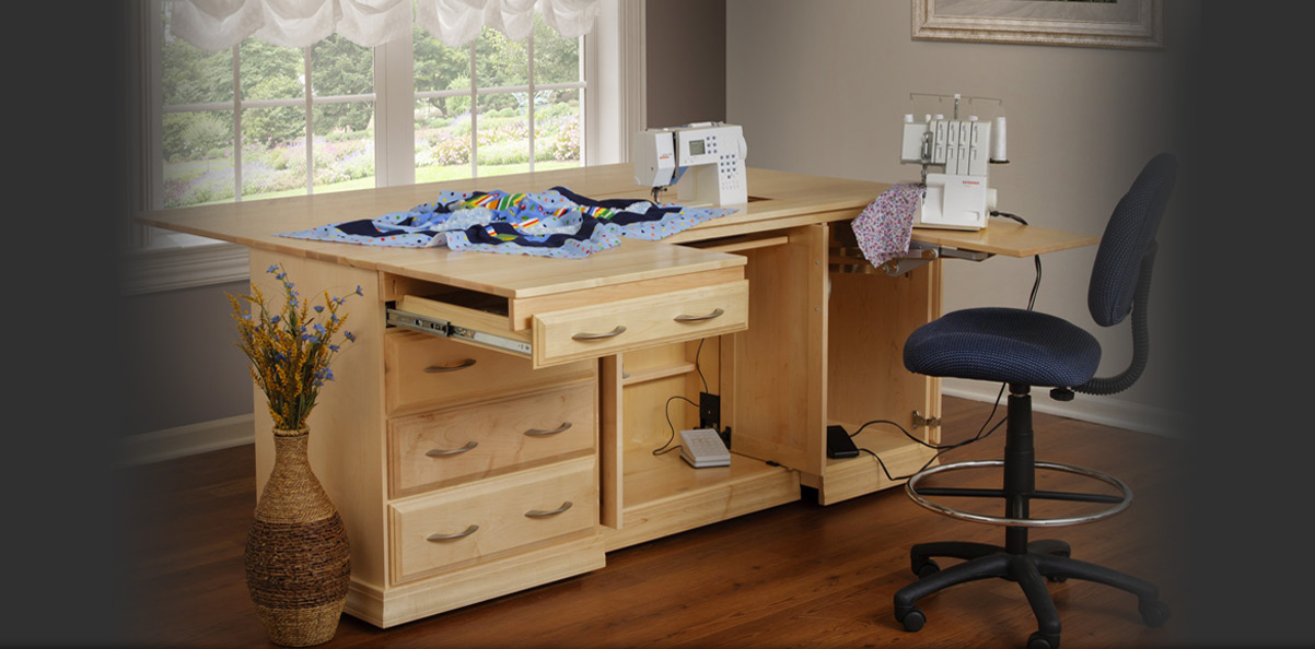 the gristmill collection - buy your real wood sewing center today